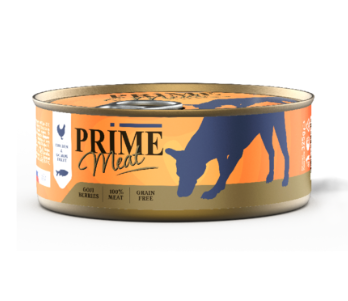 Prime Meat консервы для собак курица с лососем филе в желе, 325гр