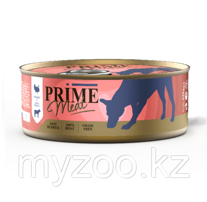 Prime Meat консервы для собак индейка с телятиной филе в желе, 325гр
