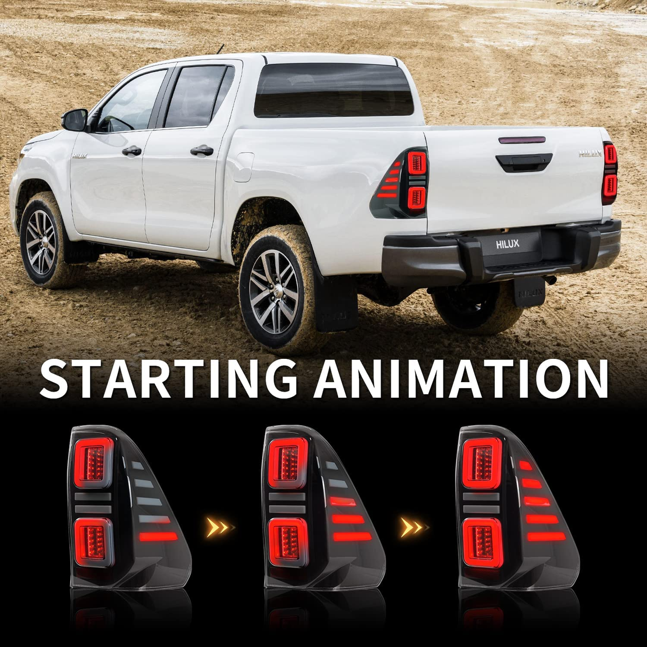 Задние фары для Toyota Hilux 2015-2020 - фото 5 - id-p107433716