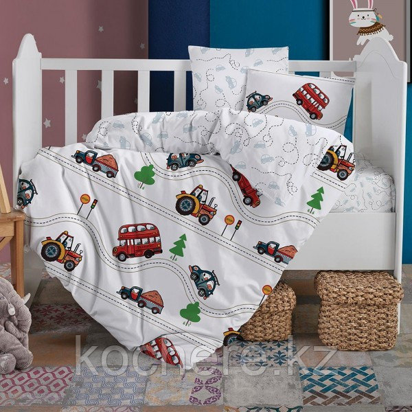 Комплект постельного белья для детей ALTINBASAK Traffic 100x150 - фото 1 - id-p107473374