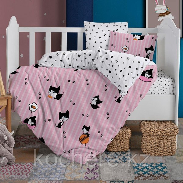 Комплект постельного белья для детей ALTINBASAK Cute Cats 100x150