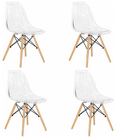 Стулья комплект DSW Style 4шт, бесцветный, фото 2