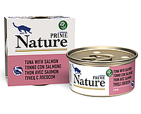 Prime Nature консервы для кошек тунец с лососем в бульоне, 85гр