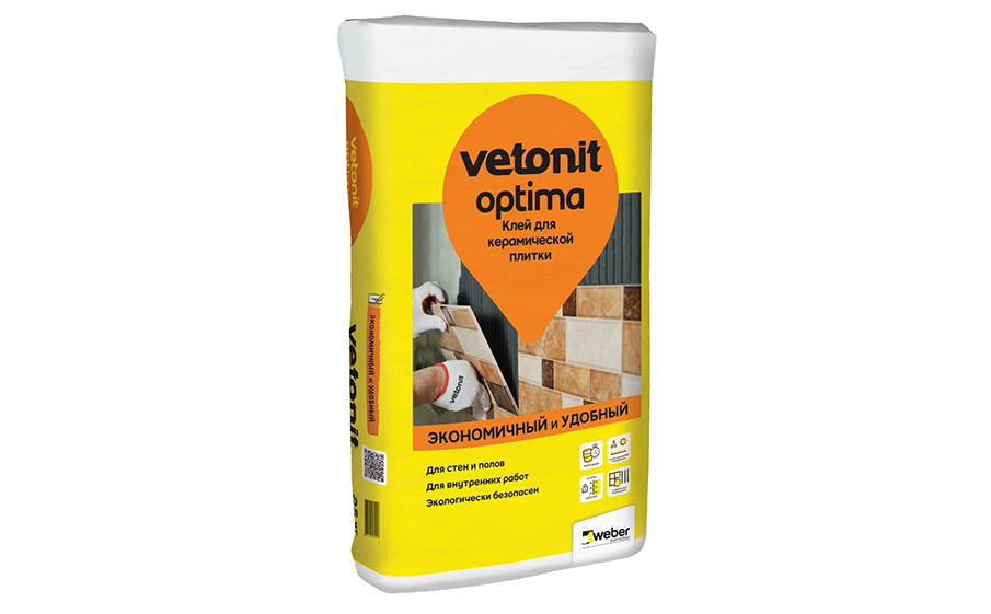 Клей Weber Vetonit Optima плиточный цементный серый 25 кг