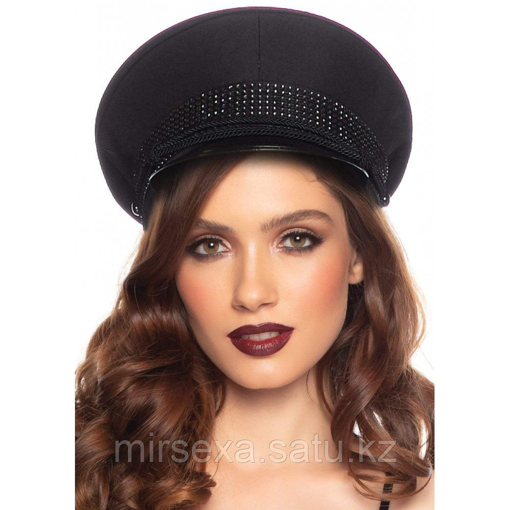 Офицерская шляпа Festival Officer Hat от Rhinestone Leg Avenue, черная ...
