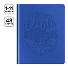 Дневник 1-11 кл. 48л. (твердый) ArtSpace "Electric blue", иск. кожа, тиснение, ляссе, фото 2
