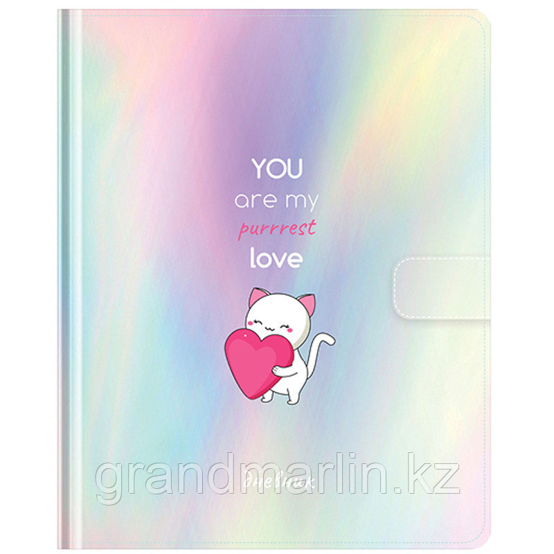 Дневник 1-11 кл. 48л. (твердый) Greenwich Line "You are my love", иск. кожа, поролон, УФ-печать, маг