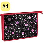 Папка для тетрадей 1 отделение, А4, ArtSpace "Moonlight", ламинированный картон, фольга, на молнии, фото 2