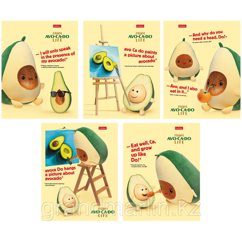 Тетрадь 48л., А5, клетка Hatber "AvoCaDo life"
