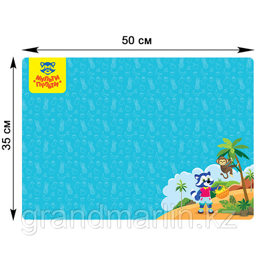 Клеенка для уроков труда Мульти-Пульти "Приключения Енота", однотонная ...