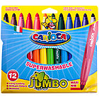 Фломастеры Carioca "Jumbo", 12цв., утолщенные, смываемые, картон, европодвес, фото 2