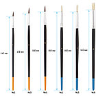 Набор кистей ArtSpace, 15шт., пони, щетина, плоские, круглые, блистер, фото 4