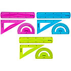 Набор чертежный средний Berlingo "Flexy" (треуг.14см, линейка 20см, трансп.) гибкий, ассорти, европ., фото 8