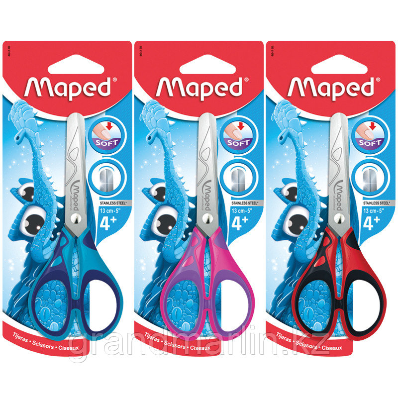 Ножницы детские Maped "Essentials Soft" 13см, ассорти, европодвес - фото 1 - id-p107475063