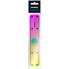 Линейка 20см Berlingo "Radiance", пластиковая, гибкая, желтый/розовый градиент, европодвес, фото 3
