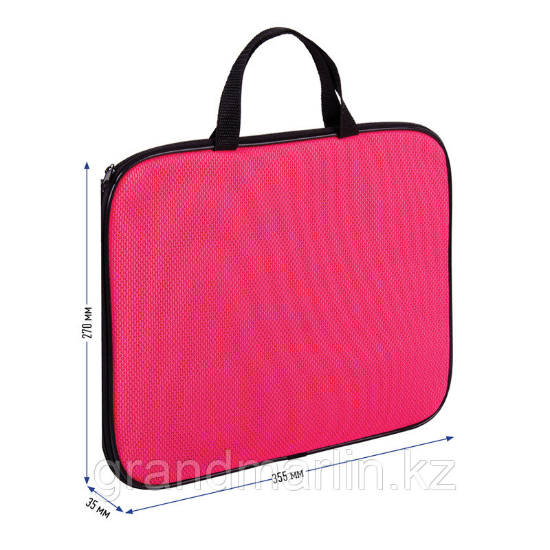 Папка-сумка с ручками А4, 1 отделение на молнии Color Zone, розовый - фото 3 - id-p107475169