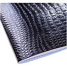 Тетрадь 48л., А5, клетка на скобе Hatber "Metallic.Черный Croco", бумвинил, тиснение, фото 5