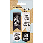 Закладки магнитные для книг, 4шт., MESHU "Black&White", фото 2