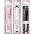 Линейка 13см MESHU, стальная, ассорти, европодвес, фото 4