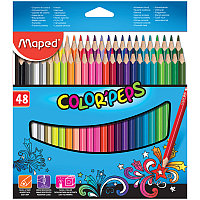 Карандаши цветные Maped "ColorPeps Star", 48цв., заточен., картон, европодвес