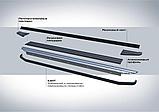 Пороги подножки Hyundai Santa Fe 2021- Premium-Black, фото 6