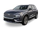 Пороги подножки Hyundai Santa Fe 2021- Premium-Black, фото 3