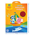 Бархатная бумага А4, Мульти-Пульти "Приключения Енота", 7л., 7цв., в папке с европодвесом, фото 3