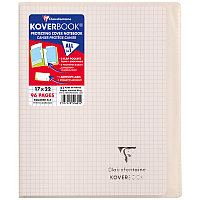 Бизнес-тетрадь 48л., 170*220мм, клетка Clairefontaine "Koverbook", пластик. обложка, белая, 90г/м2