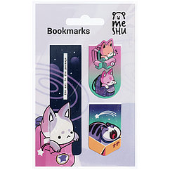 Закладки магнитные для книг, 3шт., MESHU "Catbox"