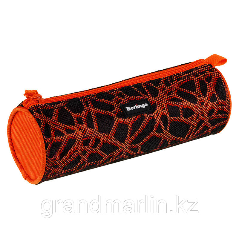 Пенал-тубус 210*70 Berlingo "Orange net", полиэстер