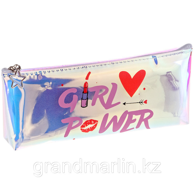 Пенал мягкий 190*80*25 ArtSpace "Girl power", радужный ПВХ, фото 1