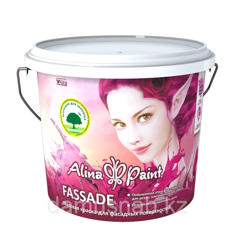 Краска водоэмульсионная Alina Paint FASSADE 15 кг (фасадная, атмосферная,всесезонная) - фото 1 - id-p107478650