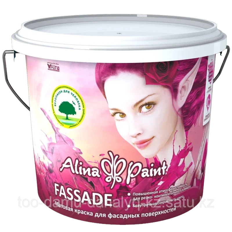 Краска водоэмульсионная Alina Paint FASSADE 3 кг (фасадная, атмосферная,всесезонная)