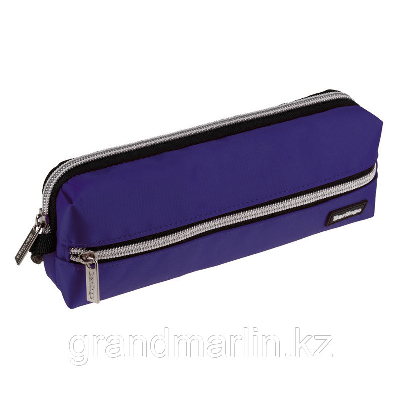 Пенал мягкий 2 отделения, 220*90*50 Berlingo "Violet", нейлон