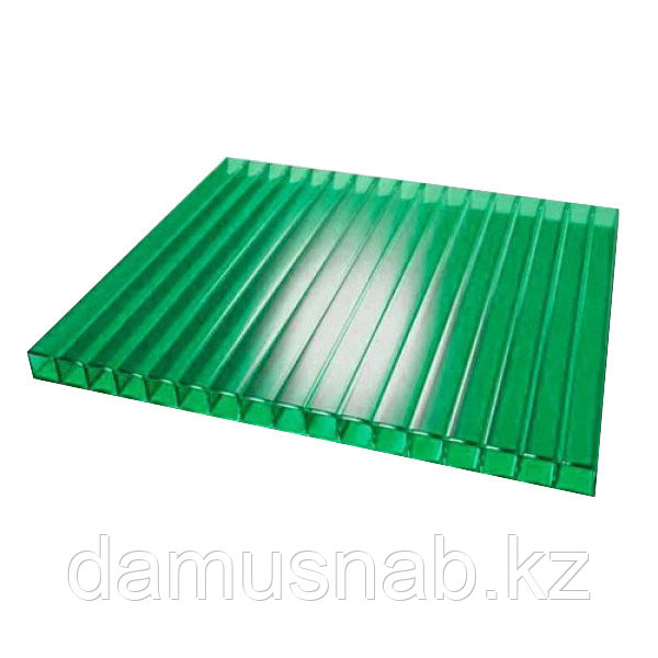 Сотовый поликарбонат 4мм зеленый 2,10*6 Оптимум