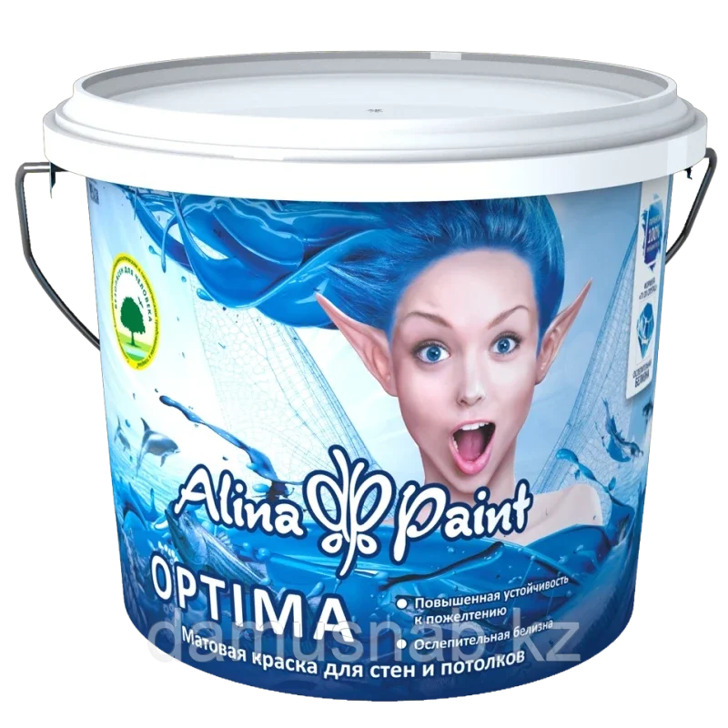 Краска водоэмульсионная Alina Paint OPTIMA 3 кг (интерьерная, протирающаяся)