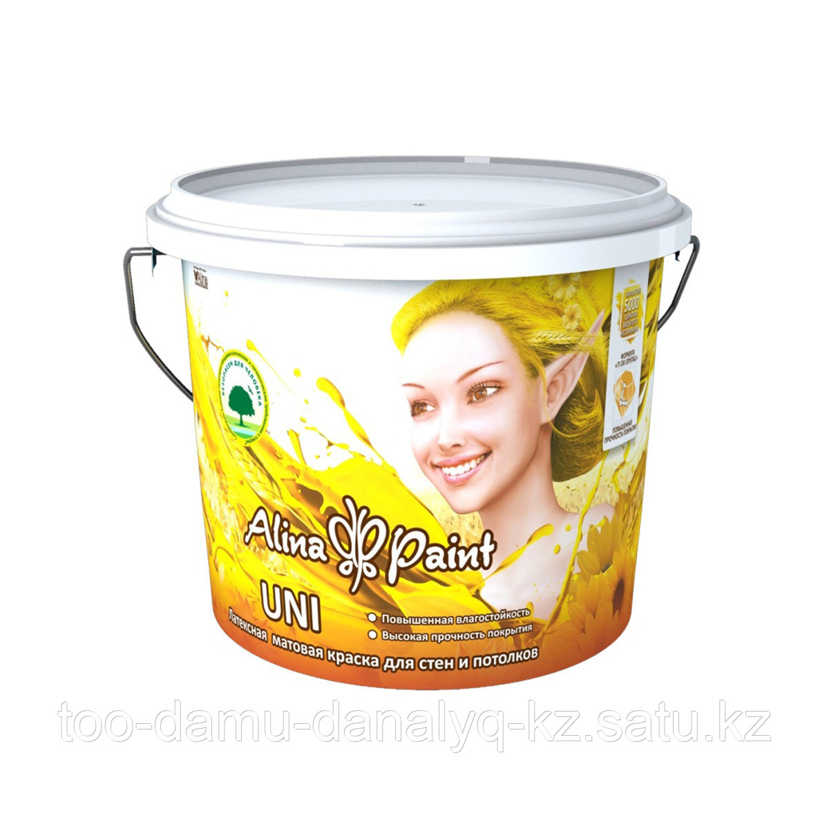 Краска водоэмульсионная Alina Paint UNI 25 кг ( интерьерная, супермоющаяся, всесезонная)