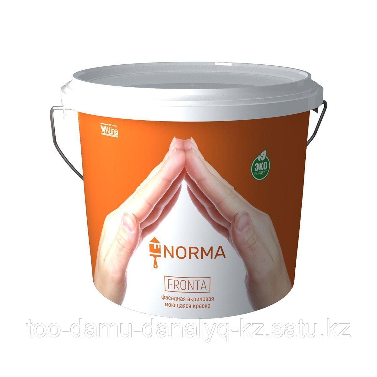 Краска водоэмульсионная NORMA FRONTA 7 кг (фасадная, интерьерная, моющаяся, всесезонная)