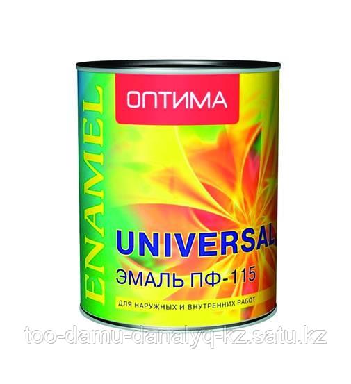 Эмаль ПФ-115 серая 0.9 кг Оптима