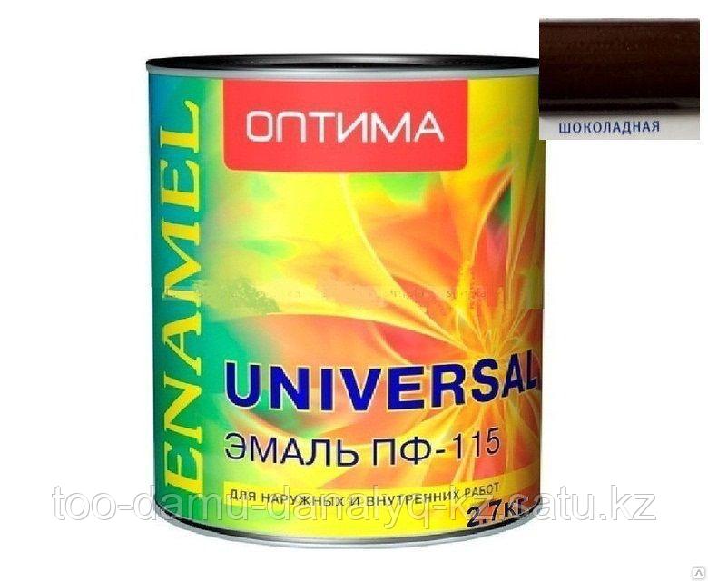 Эмаль ПФ-115 шоколадная 2.7 кг Оптима