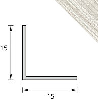 Угол 15х15мм 2,7м Идеал Ясень белый