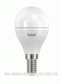 Лампа LED GLDEN-G45F-7W/230V/E27/6K, шар матовая (General)(10/50),639900