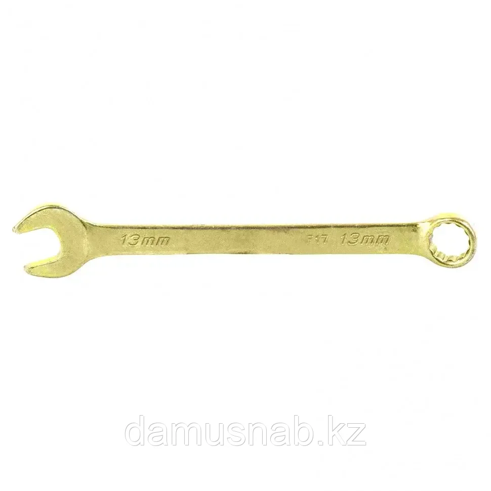 Ключ комбинированный 13 мм желтый цинк Сибртех 14979