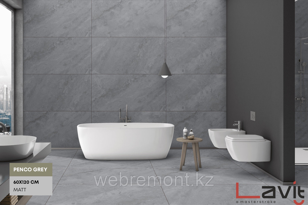 Керамогранит LAVIT TILE - PENCO GREY (матовый), 600x1200 мм - фото 1 - id-p107481869