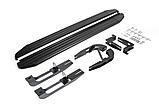 Пороги подножки Hyundai Santa Fe 2006-2010-2012 Premium-Black, фото 3