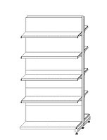 Стеллаж островной 1000, 1900/400, 8*300