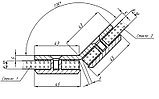 Коннектор DG-1 стекло-стекло 135˚ | FGD-135 ZN/BR | Цинк/ Бронзовый, фото 3