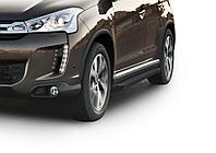 Пороги, подножки "Black" Citroen C4 Aircross 2012-2016