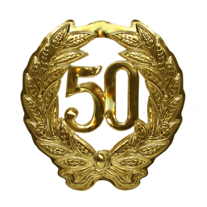 KOGLER Знак Юбилей 50 золотой d40см 1шт/уп Kg