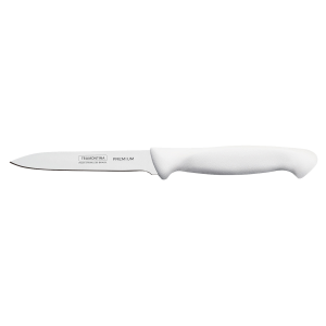 Бразилия Нож Premium  102мм/207мм для овощей белый в блистере